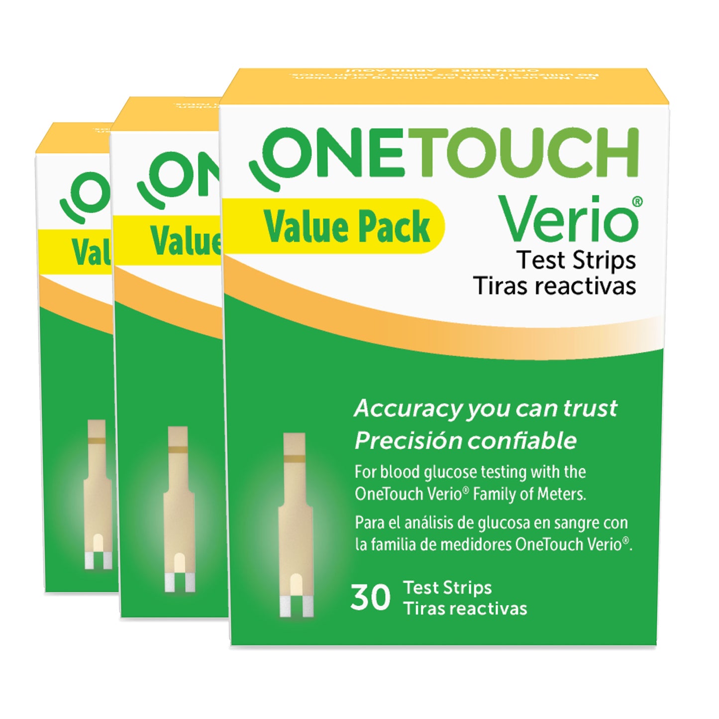 OneTouch Verio Diabetes Test Strips Value Pack - 30 Count (3 Pack)