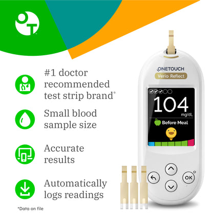 OneTouch Verio Diabetes Test Strips Value Pack - 30 Count (3 Pack)