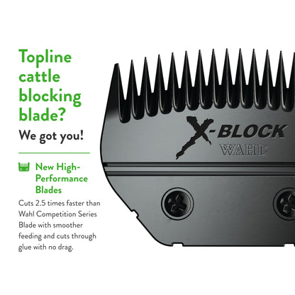 WAHL Professional Animal X-Block Ultimate Competition Series Detachable Blade for Cattle and Sheep (2430-500)