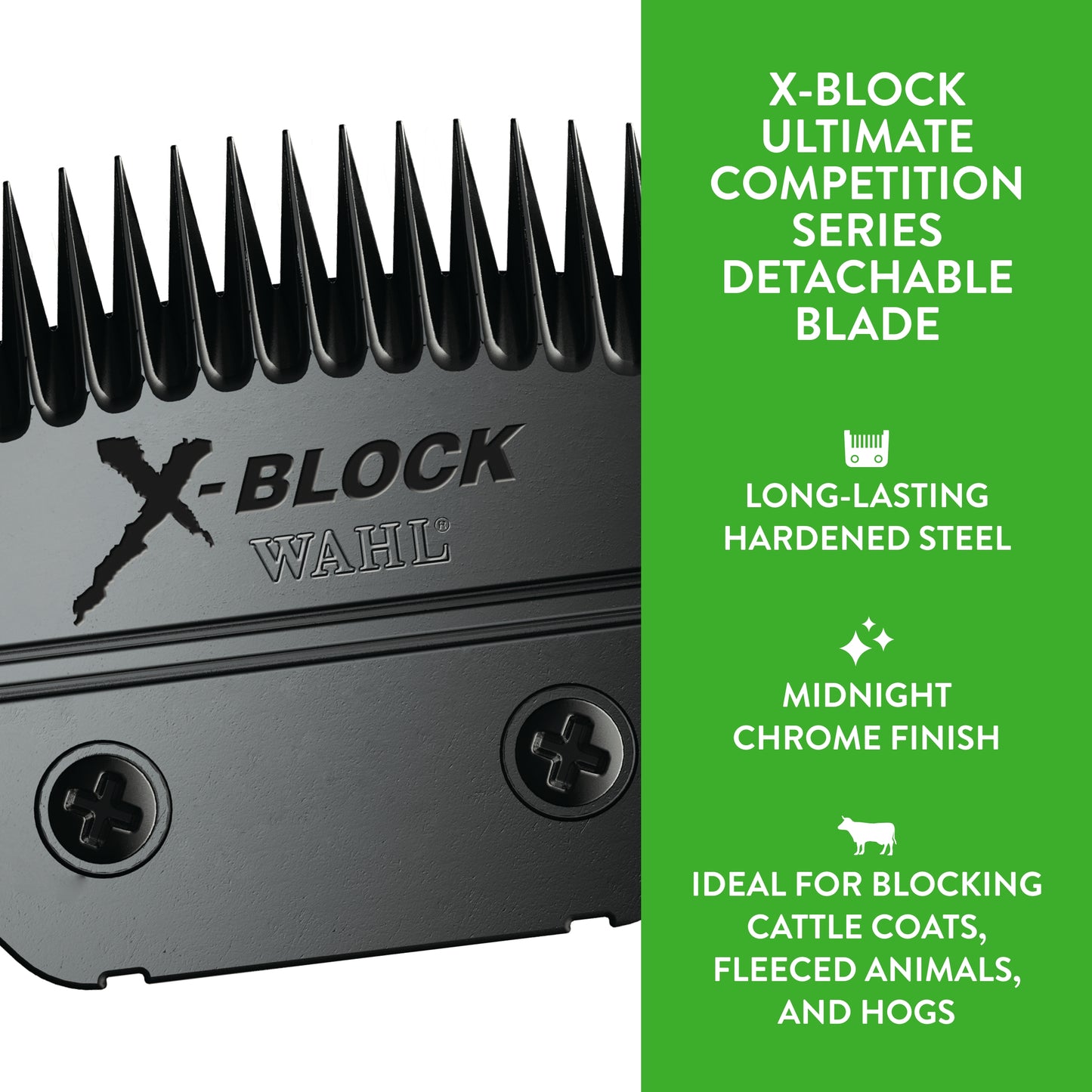WAHL Professional Animal X-Block Ultimate Competition Series Detachable Blade for Cattle and Sheep (2430-500)