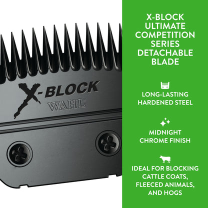 WAHL Professional Animal X-Block Ultimate Competition Series Detachable Blade for Cattle and Sheep (2430-500)
