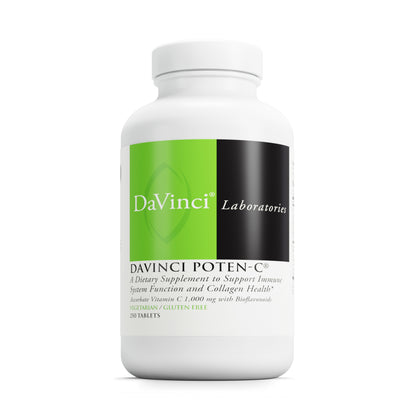 DaVinci Labs Poten-C - Support Immune System Function & Collagen Health* - Vitamin C, Calcium, Magnesium, Zinc, Potassium, Manganese & Bioflavonoids - Vegetarian - Gluten-Free - 250 Tablets