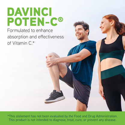 DaVinci Labs Poten-C - Support Immune System Function & Collagen Health* - Vitamin C, Calcium, Magnesium, Zinc, Potassium, Manganese & Bioflavonoids - Vegetarian - Gluten-Free - 250 Tablets