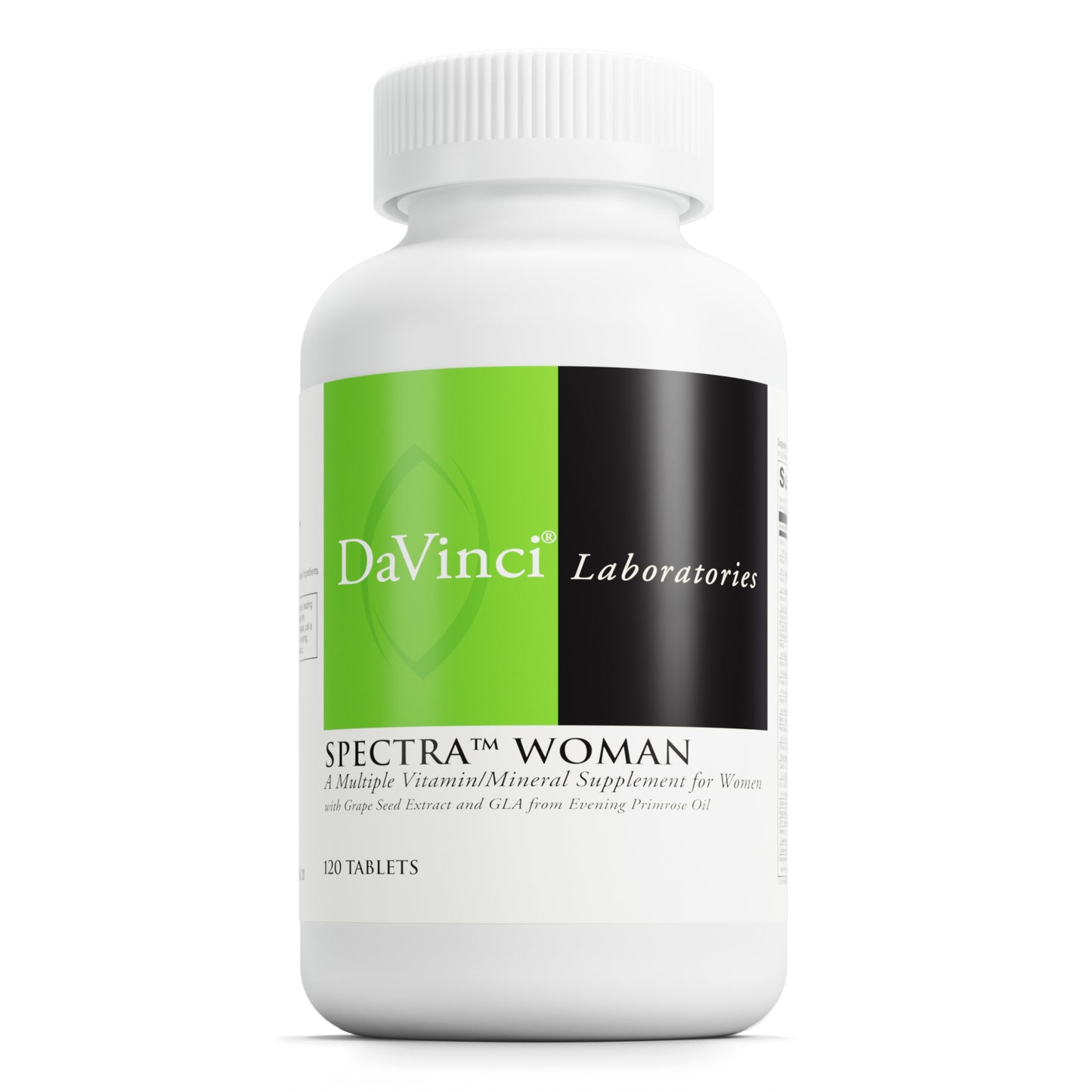 DaVinci Labs Spectra Woman - Dietary Supplement to Support Bone Health and Women's Needs - With Vitamins, Minerals, Calcium, Beta Carotene, L-Cysteine, Grape Seed Extract, and More - 120 Tablets