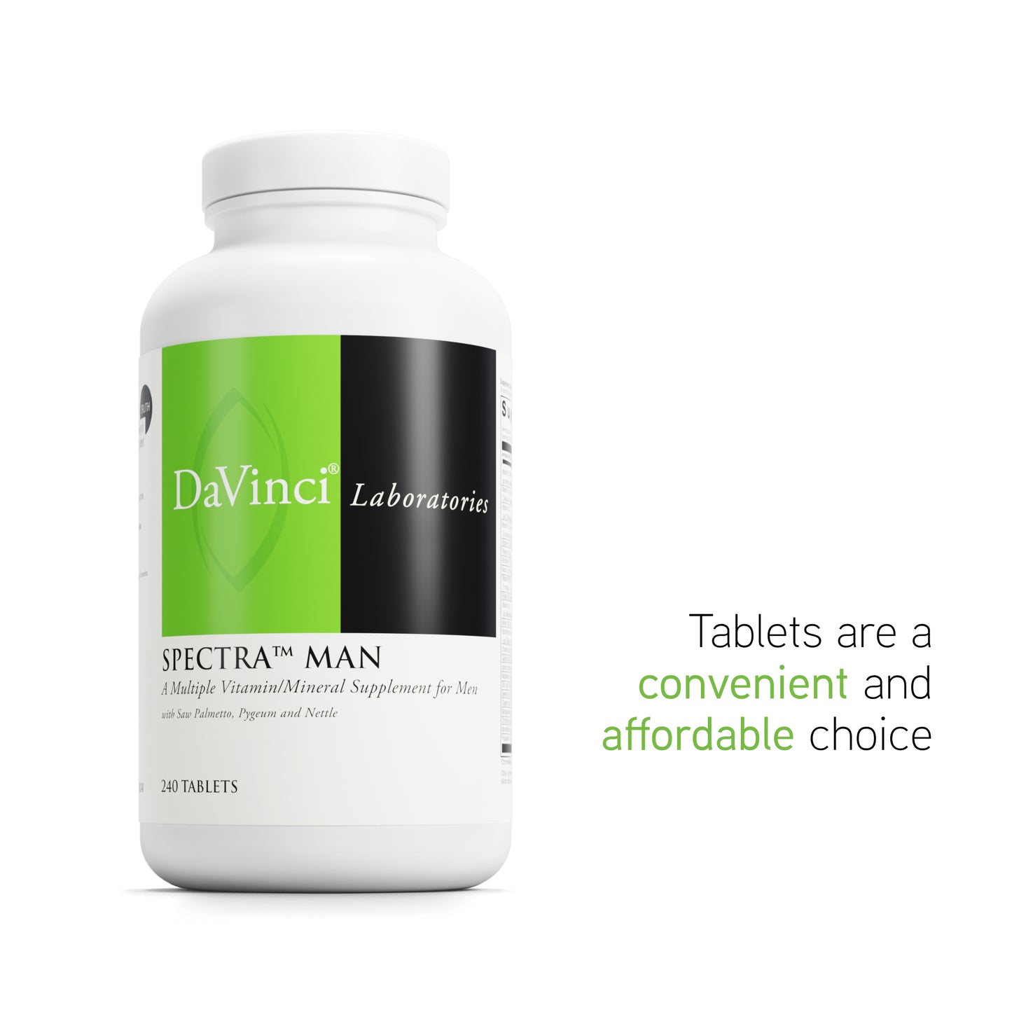 DaVinci Labs Spectra Man - Dietary Supplement to Support Immune System Function and Men's Unique Needs - With Vitamins, Minerals, Amino Acids, Herbs, Digestive Enzymes and Fatty Acids - 240 Tablets