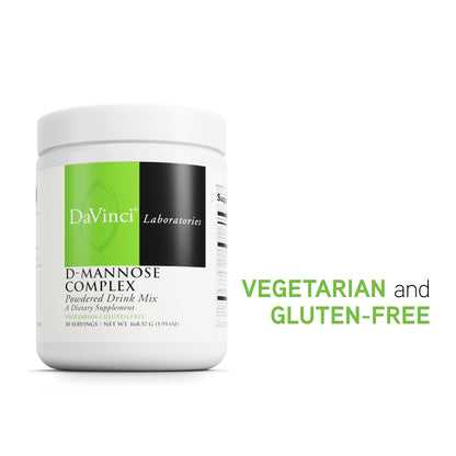 DaVinci Labs D-Mannose Complex - Powdered Drink Mix - Supports Immune System, Urinary Tract Health, & Detox* - With Calcium, Cranberry Juice Powder, and More - Vegetarian - Gluten-Free - 30 Servings
