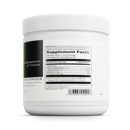DaVinci Labs Arabinogalactan Powder - Dietary Supplement to Support the Immune System, GI Health and Microflora Balance - With 5000mg of Larch Tree Extract per Scoop - Gluten-Free - Vegetarian - 100g