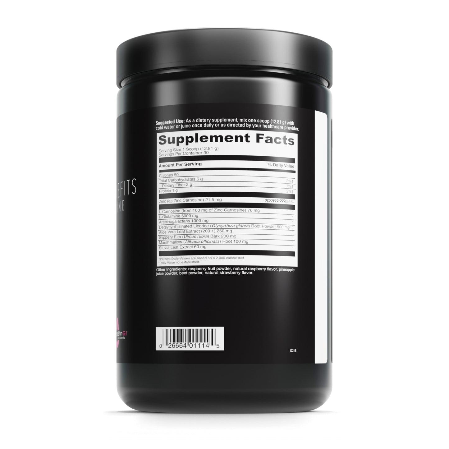 DaVinci Labs GI Benefits - Digestive & Gut Health Supplement Powder with Zinc, L-Glutamine & More - Helps Support Immune System* - 30 Servings (13.55 oz)
