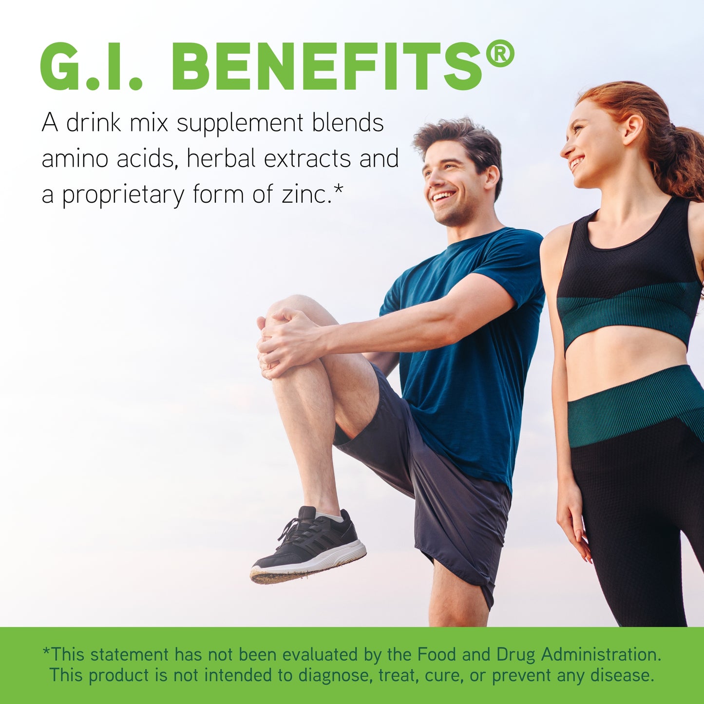 DaVinci Labs GI Benefits - Digestive & Gut Health Supplement Powder with Zinc, L-Glutamine & More - Helps Support Immune System* - 30 Servings (13.55 oz)