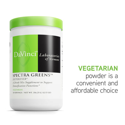 DaVinci Labs Spectra Greens Detoxifier - Helps Support Detoxification, Immune System, Digestive Health & Heart Health with Probiotics, Super Greens & More* - 356.25g (30 Servings)