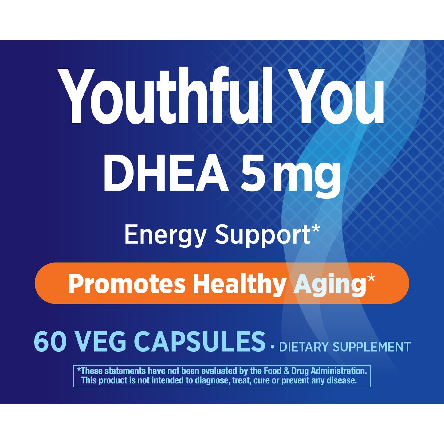 Nature's Way Youthful You DHEA, 5mg per Serving, Energy Support*, Healthy Aging*, 60 Capsules - 2 Pack