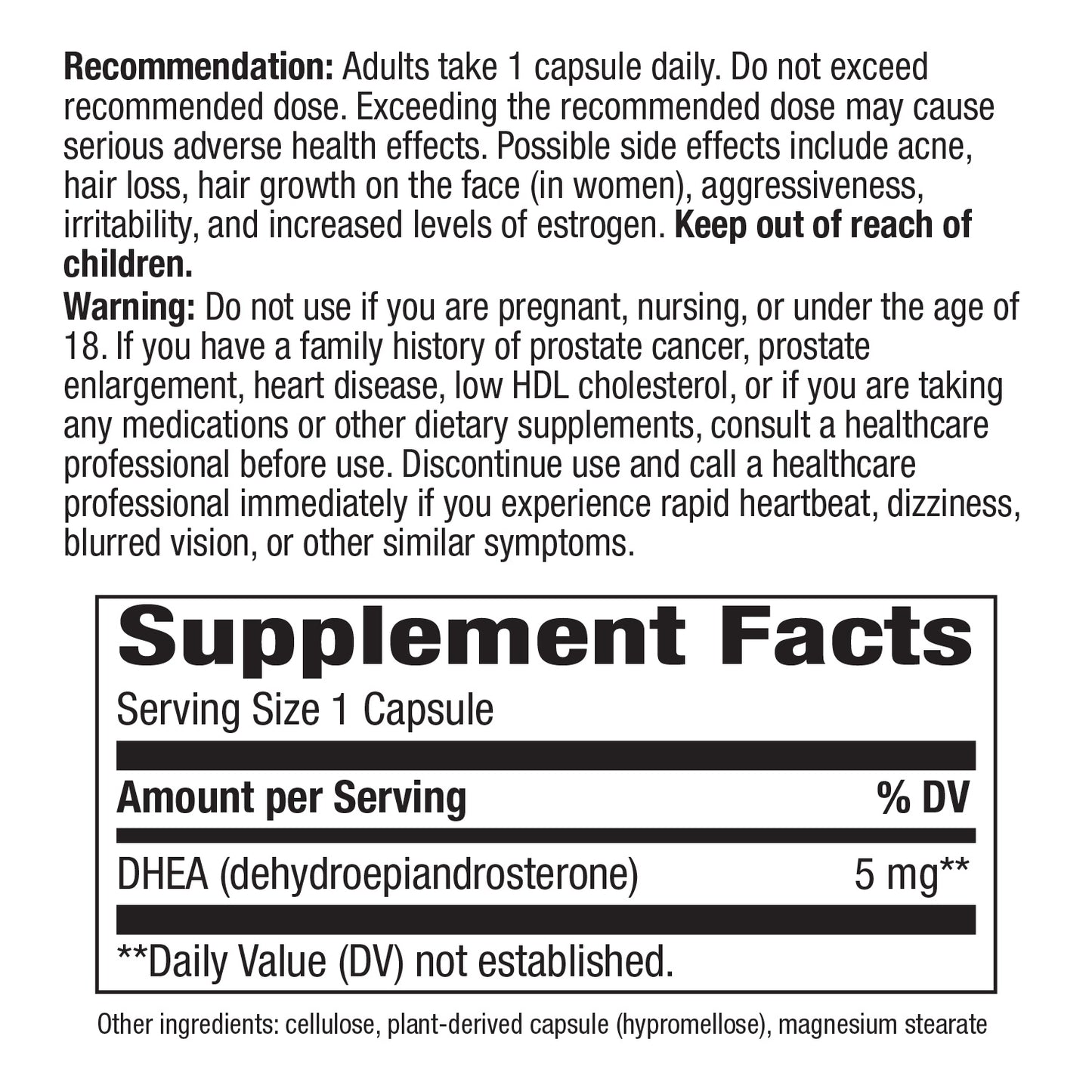 Nature's Way Youthful You DHEA, 5mg per Serving, Energy Support*, Healthy Aging*, 60 Capsules - 2 Pack