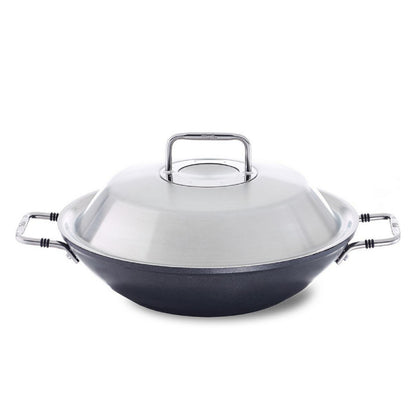 Fissler adamant Aluminum Frypan (12‚Äù) Wok-Pan with Metal-Lid, coated, non-stick, scratch-resistant - induction, black (056-805-31-000/0)