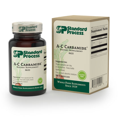 Standard Process A-C Carbamide - Gluten-Free Kidney Support Supplement with Vitamin A, Vitamin C, and Arrowroot Flour - 90 Capsules