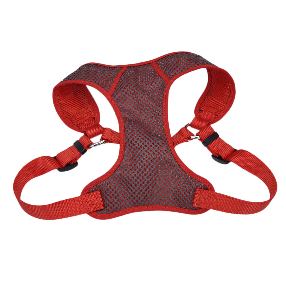Coastal - Comfort Soft - Sport Wrap Adjustable Dog Harness, Grey with Red, 1" x 28"-36"