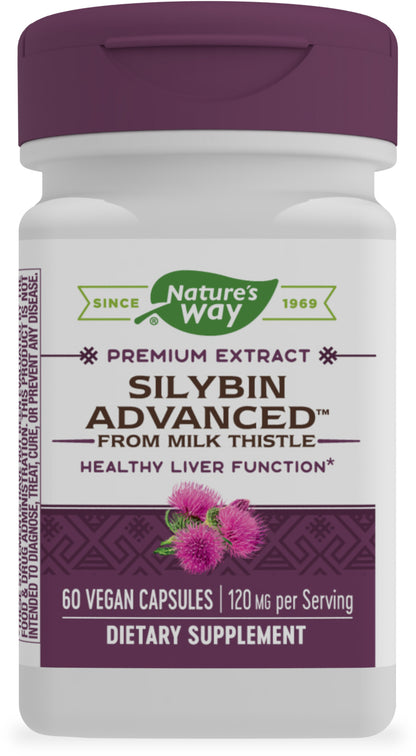 Nature's Way Silybin Advanced from Milk Thistle 120 mg per serving, 60 Vcaps (Packaging May Vary)