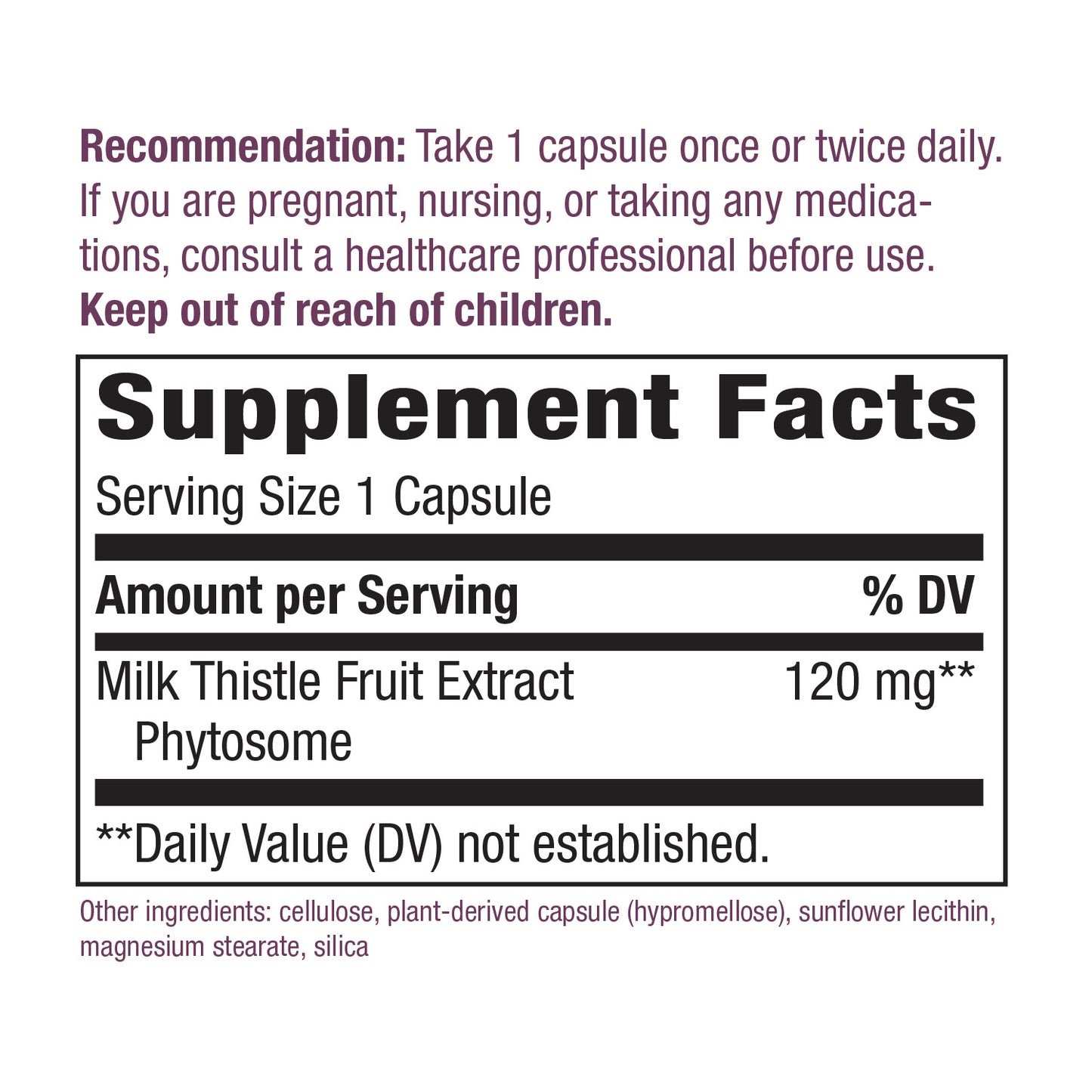 Nature's Way Silybin Advanced from Milk Thistle 120 mg per serving, 60 Vcaps (Packaging May Vary)