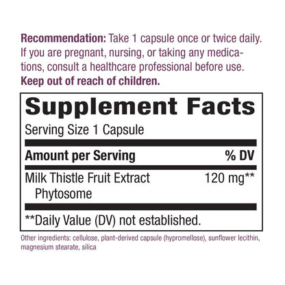 Nature's Way Silybin Advanced from Milk Thistle 120 mg per serving, 60 Vcaps (Packaging May Vary)