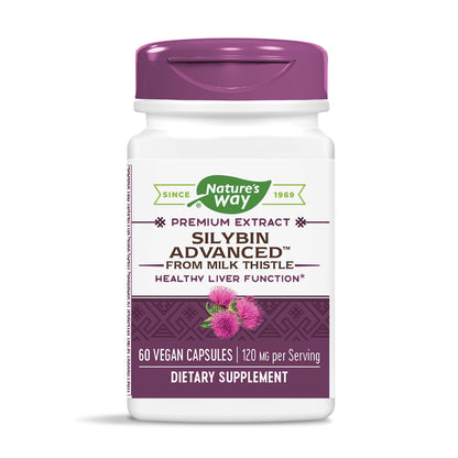 Nature's Way Silybin Advanced from Milk Thistle 120 mg per serving, 60 Vcaps (Packaging May Vary)