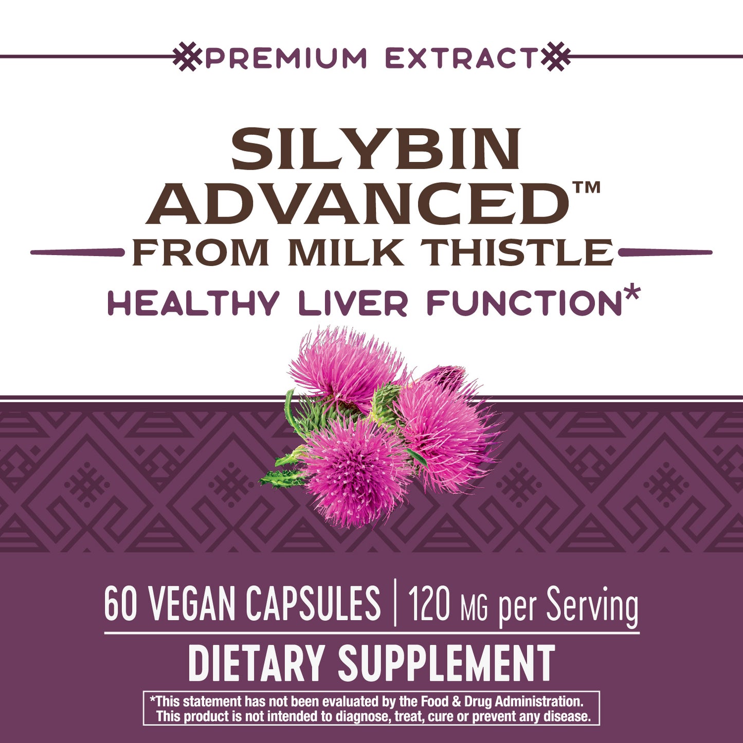 Nature's Way Silybin Advanced from Milk Thistle 120 mg per serving, 60 Vcaps (Packaging May Vary)
