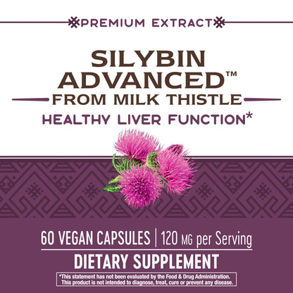 Nature's Way Silybin Advanced from Milk Thistle 120 mg per serving, 60 Vcaps (Packaging May Vary)