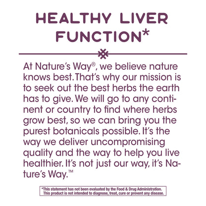 Nature's Way Silybin Advanced from Milk Thistle 120 mg per serving, 60 Vcaps (Packaging May Vary)