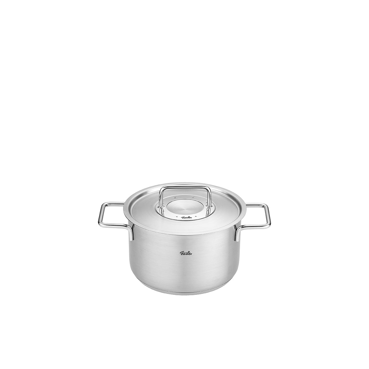 Fissler Pure Collection Stainless Steel Stock Pot, 4.2 Quart with Metal Lid