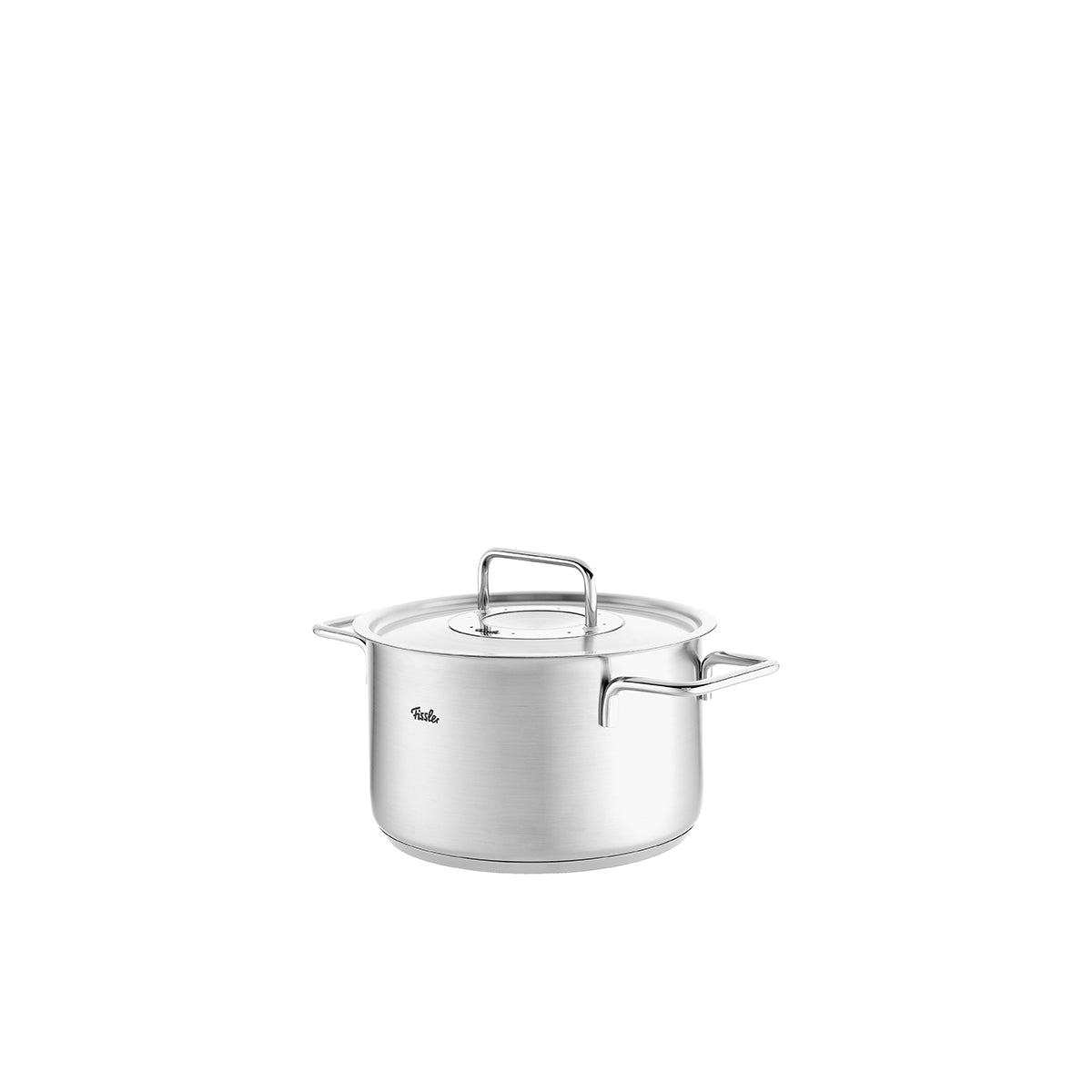 Fissler Pure Collection Stainless Steel Stock Pot, 4.2 Quart with Metal Lid