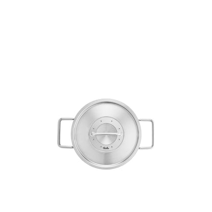 Fissler Pure Collection Stainless Steel Stock Pot, 4.2 Quart with Metal Lid