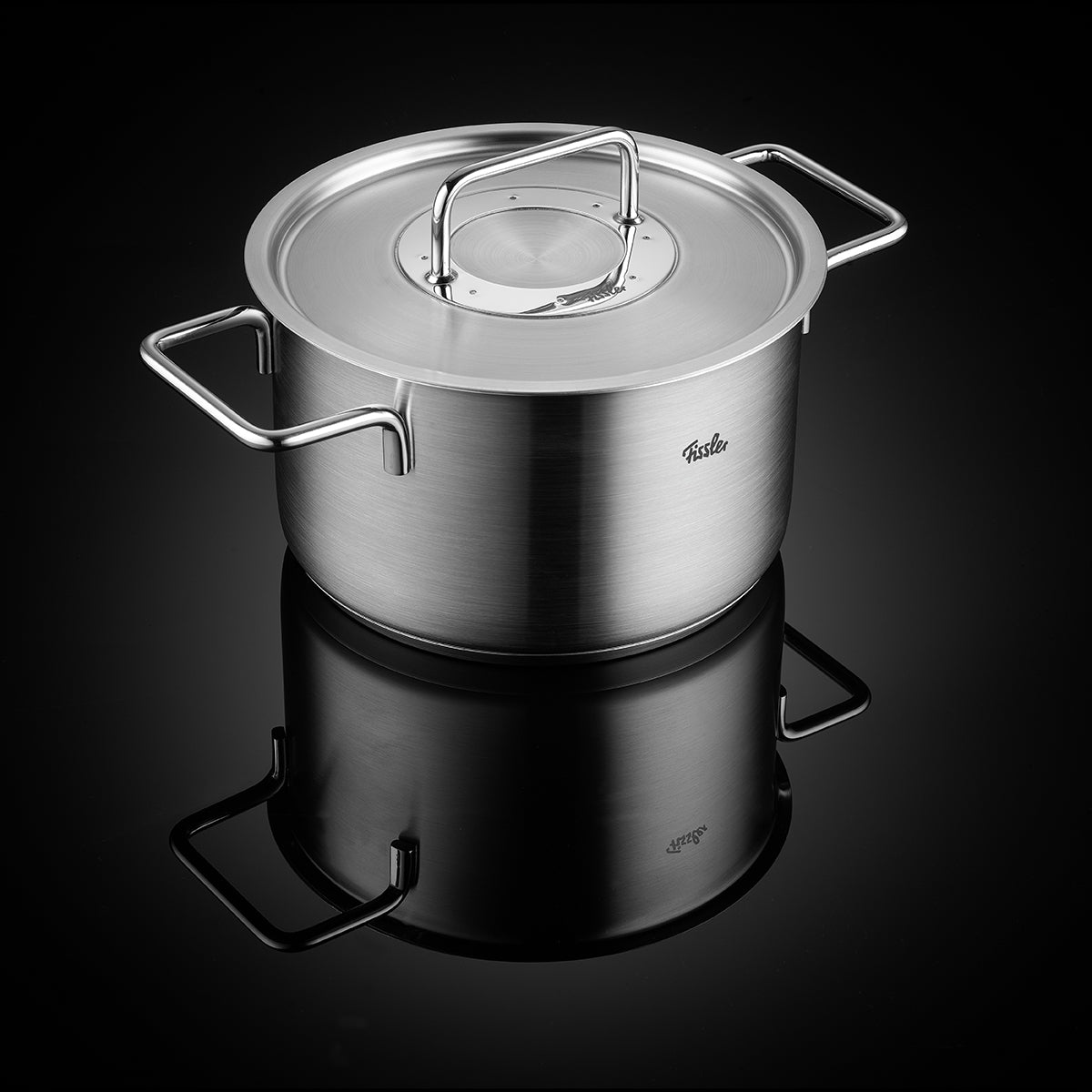 Fissler Pure Collection Stainless Steel Stock Pot, 4.2 Quart with Metal Lid
