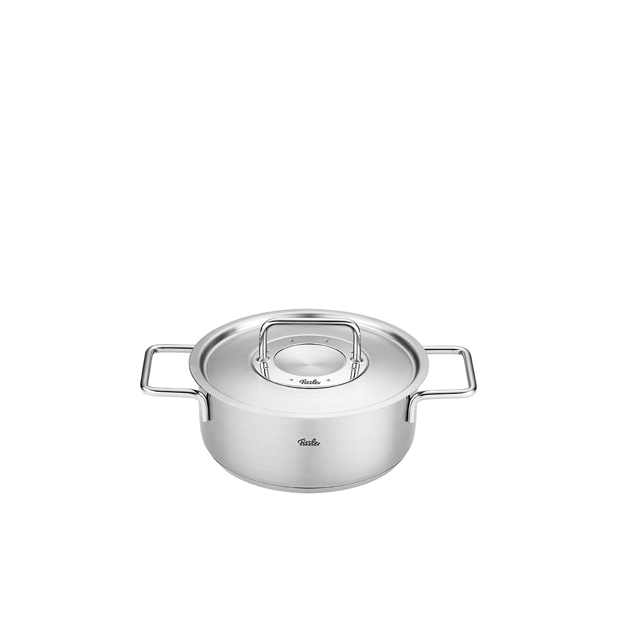 Fissler Pure Collection Stainless Steel Rondeau, 4.1 Quart with Metal Lid