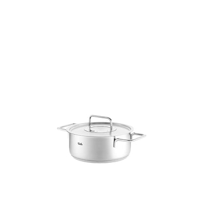 Fissler Pure Collection Stainless Steel Rondeau, 4.1 Quart with Metal Lid