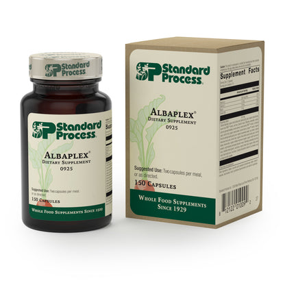 Standard Process Albaplex - Immune Support, Kidney Support, and Liver Support with Vitamin A, Vitamin C, Niacin, Vitamin B6, Oat Flour, Spanish Moss - 150 Capsules