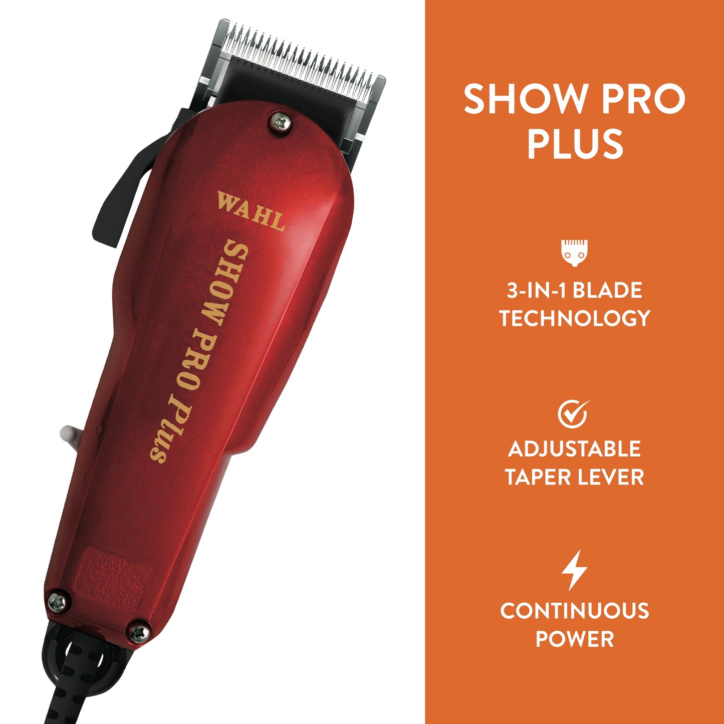 WAHL Professional Animal Show Pro Plus Equine Horse Clipper and Grooming Kit (9482-700)