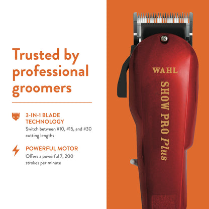 WAHL Professional Animal Show Pro Plus Equine Horse Clipper and Grooming Kit (9482-700)
