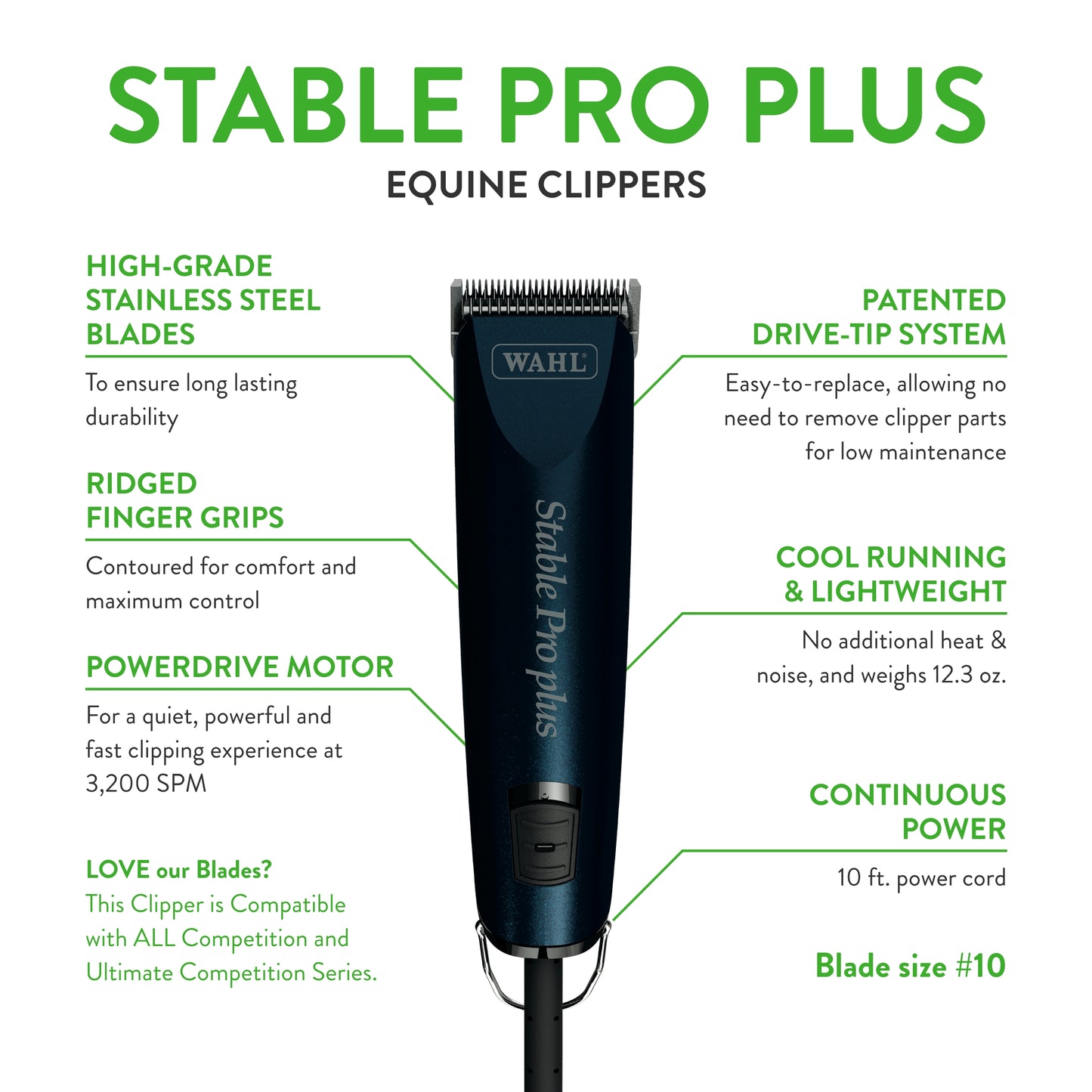 WAHL Professional Animal Stable Pro Plus Horse Clipper Kit (9774)