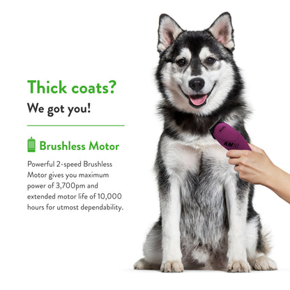 WAHL Professional Animal KM10 2-Speed Brushless Motor Pet, Dog, and Horse Clipper Kit, Berry (9791-301)