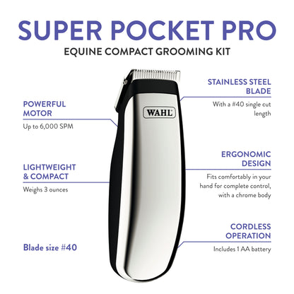 WAHL Professional Animal Equine Super Pocket Pro Trimmer (9961-2881)