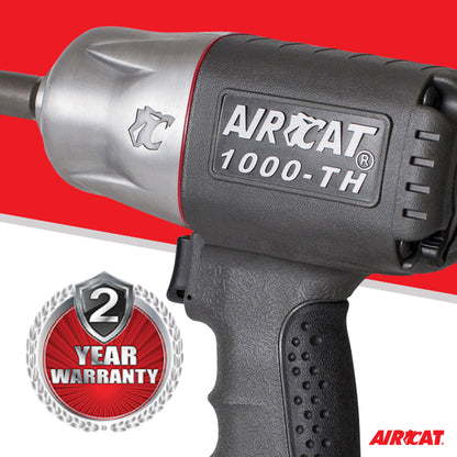 AIRCAT 1000-TH-2 1/2-Inch Composite Air Impact Wrench with Twin Hammer Mechanism and Extended 2-Inch Anvil