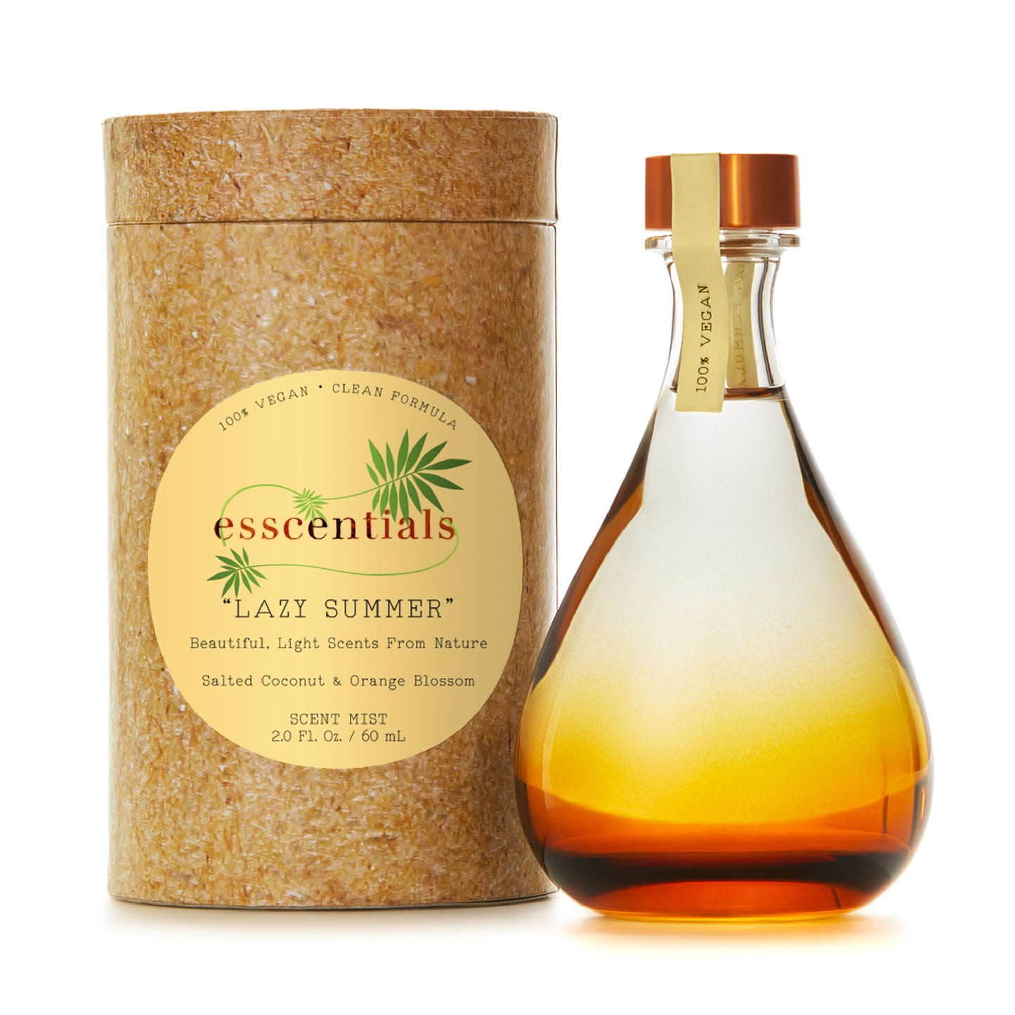 Esscentials Lazy Summer Fragrance Mist, Notes of Salted Coconut and Orange Blossom, 2.0 Oz