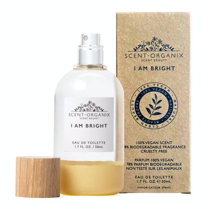 Scent-Organix I Am Bright Perfume for Men & Women by Scent Beauty - Fruity and Citrusy Scent with Notes of Pineapple, Tiare Flower & Orange Flower - Non-Toxic, Vegan & Biodegradable Perfume - 1.7fl Oz