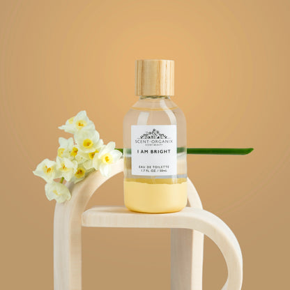 Scent-Organix I Am Bright Perfume for Men & Women by Scent Beauty - Fruity and Citrusy Scent with Notes of Pineapple, Tiare Flower & Orange Flower - Non-Toxic, Vegan & Biodegradable Perfume - 1.7fl Oz