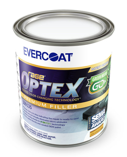 Evercoat Rage Optex - Sanding Body Filler for Steel, Fiberglass, Aluminum and More - 128 Fl Oz