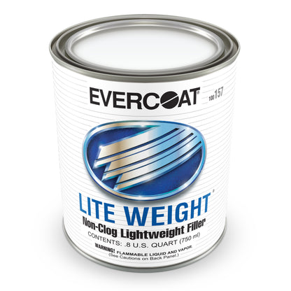Evercoat Lite Weight Body Filler - Clog-Free Body Filler for Aluminum, Fiberglass & More - 32 Fl Oz