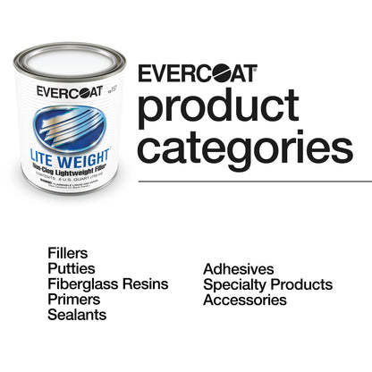 Evercoat Lite Weight Body Filler - Clog-Free Body Filler for Aluminum, Fiberglass & More - 32 Fl Oz