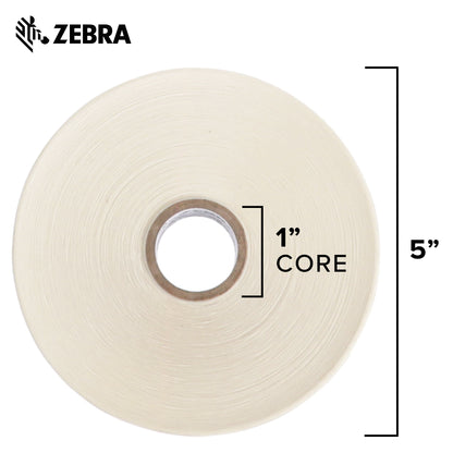 Zebra 10015784 Technologies Z-Perform 2000D Paper Label, Direct Thermal, Perforated, 1.25" Width x 1" Length, 1" Core, 5" Outer Diameter (Pack of 6)
