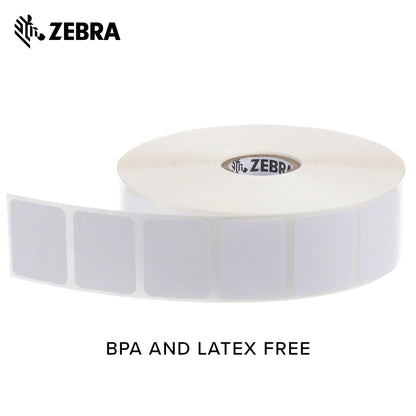 Zebra 10015784 Technologies Z-Perform 2000D Paper Label, Direct Thermal, Perforated, 1.25" Width x 1" Length, 1" Core, 5" Outer Diameter (Pack of 6)