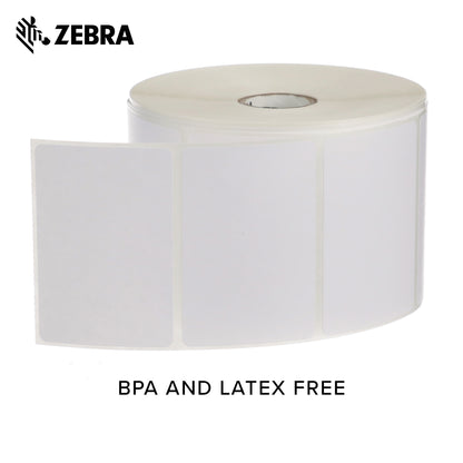 Zebra 3 x 2 in Direct Thermal Paper Labels Z-Perform 2000D Permanent Adhesive Shipping Labels 1 in Core 6 rolls 10031637SP
