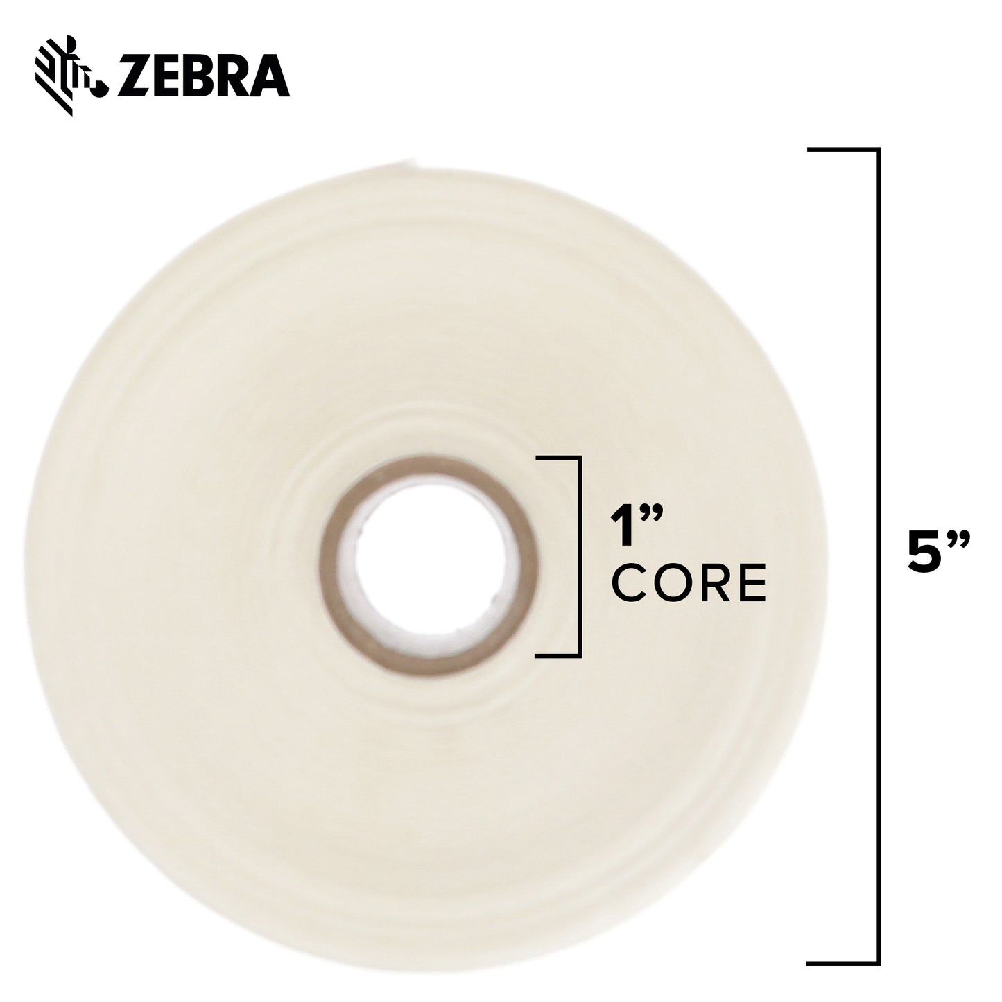 Zebra 4 x 1 in Direct Thermal Paper Labels Z-Perform 2000D Permanent Adhesive Shipping Labels 1 in Core 6 rolls 10031639SP
