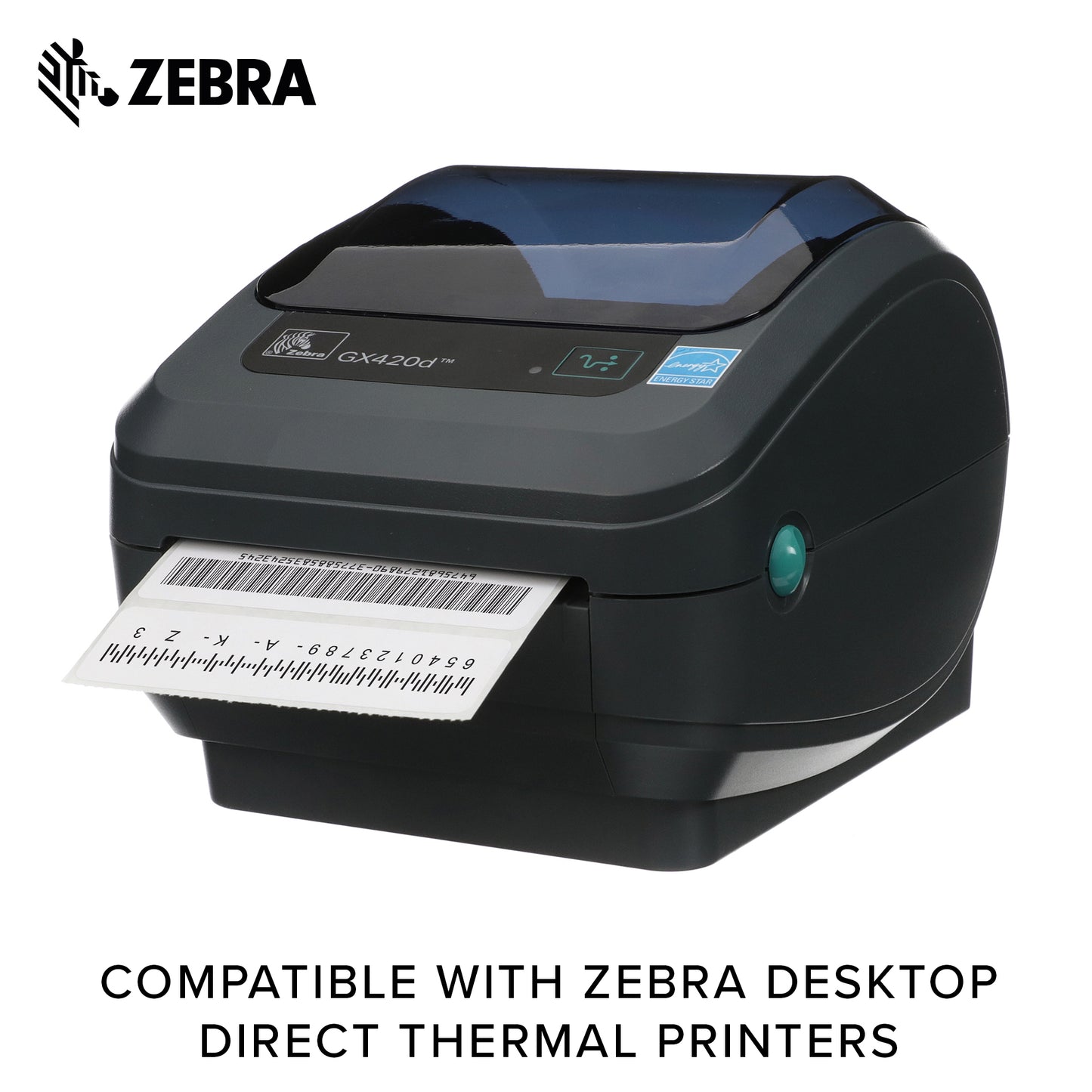 Zebra 4 x 1 in Direct Thermal Paper Labels Z-Perform 2000D Permanent Adhesive Shipping Labels 1 in Core 6 rolls 10031639SP